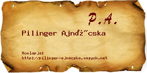 Pilinger Ajnácska névjegykártya